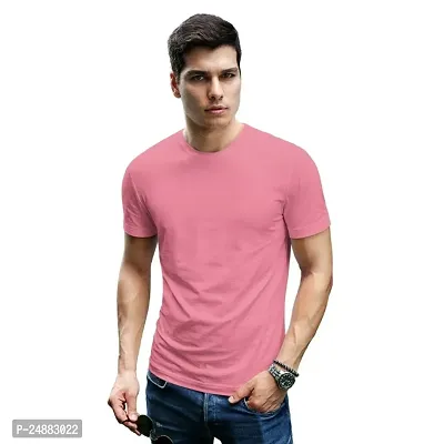 Classic Polyester Solid Tshirt for Men