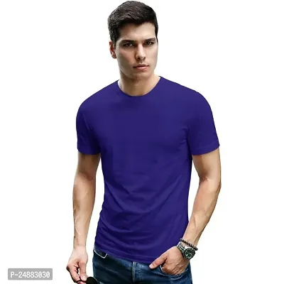 Classic Polyester Solid Tshirt for Men