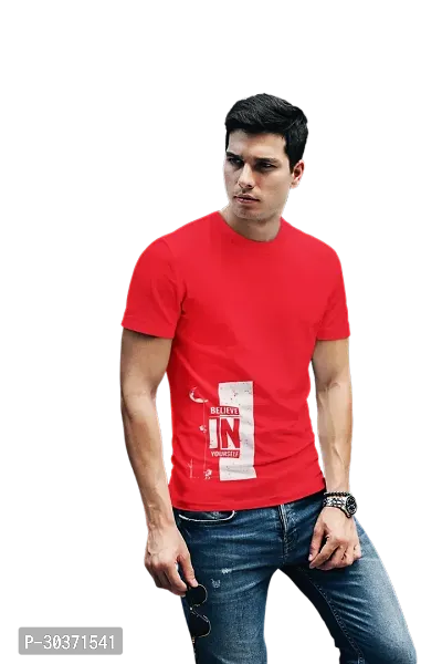 Mens Round Neck Graphic Printed Tshirt-thumb0