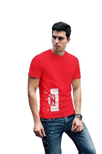 Mens Round Neck Graphic Tshirt