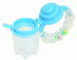 Swito Mart Baby Ring Style Food Feeder Nibbler Pacifier Silicone Supplies Nipple Soother BLUE GREEN-thumb1