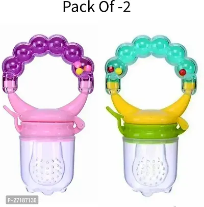 Swito Mart Baby Ring Style Food Feeder Nibbler Pacifier Silicone Supplies Nipple Soother PURPLE GREEN