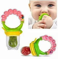 Swito Mart Baby Ring Style Food Feeder Nibbler Pacifier Silicone Supplies Nipple Feeder Orange-thumb4