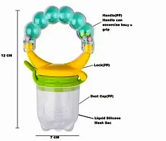 Swito Mart Baby Ring Style Food Feeder Nibbler Pacifier Silicone Supplies Nipple Soother PURPLE GREEN-thumb2