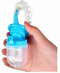 Swito Mart Baby Ring Style Food Feeder Soother Nibbler Pacifier Silicone Supplies Nipple Feeder Blue Orange-thumb3