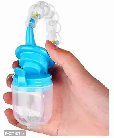 Swito Mart Baby Ring Style Food Feeder Soother Nibbler Pacifier Silicone Supplies Nipple Feeder Blue Orange-thumb4