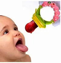 Swito Mart Baby Ring Style Food Feeder Nibbler Pacifier Silicone Supplies Nipple Feeder Purple-thumb1