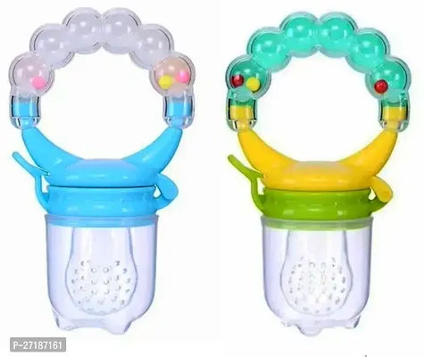 Swito Mart Baby Ring Style Food Feeder Soother Nibbler Pacifier Silicone Supplies Nipple Feeder Blue Green