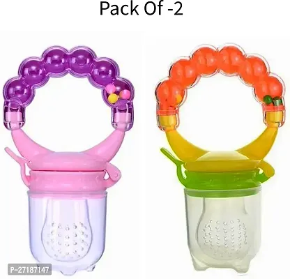 Swito Mart Baby Ring Style Food Feeder Nibbler Pacifier Silicone Supplies Nipple Soother Purple Orange