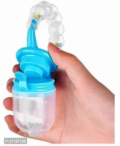 Swito Mart Baby Ring Style Food Feeder Nibbler Pacifier Silicone Supplies Nipple Soother Green Blue-thumb4