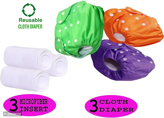 Reusable And Washable Diapers For Kids, Pack Of 6