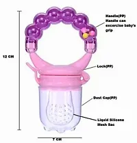 Swito Mart Baby Ring Style Food Feeder Nibbler Pacifier Silicone Supplies Nipple Feeder Purple-thumb4