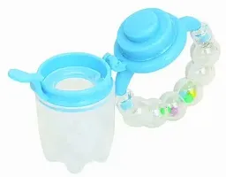 Swito Mart Baby Ring Style Food Feeder Nibbler Pacifier Silicone Supplies Nipple Feeder SKY BLUE-thumb1