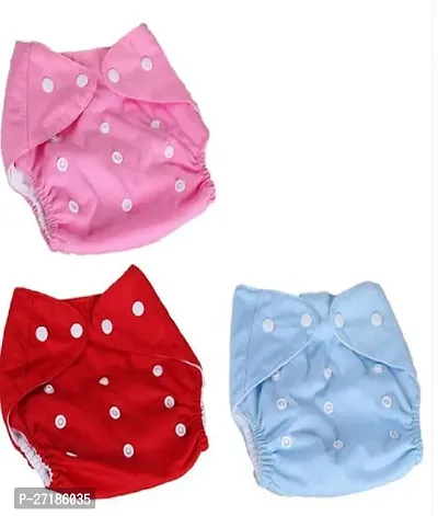 Swito Mart Baby Reusable Premium Trendy Cotton Cloth Diaper Washable Adjustable Pack of 3-thumb0