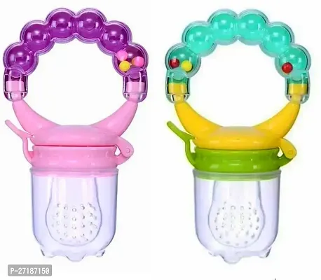 Swito Mart Baby Ring Style Food Feeder Soother Nibbler Pacifier Silicone Supplies Nipple Soother Purple Green