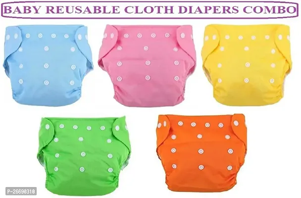 Reusable And Washable Diapers For Kids, Pack Of 5