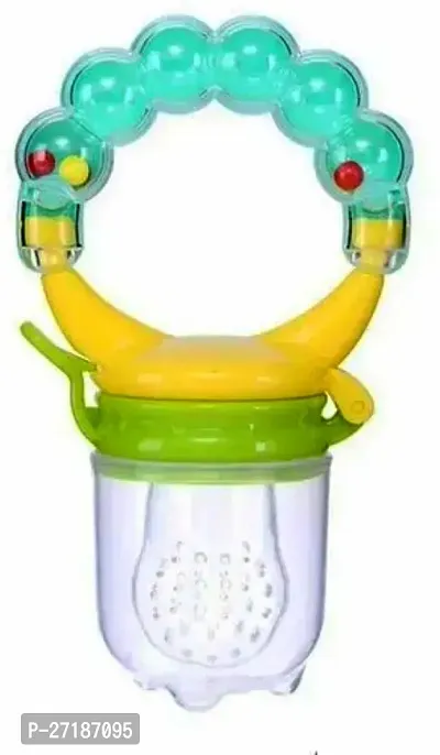 Swito Mart Baby Ring Style Food Feeder Nibbler Pacifier Silicone Supplies Nipple Feeder Green