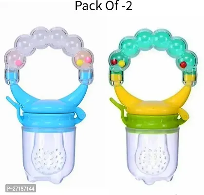 Swito Mart Baby Ring Style Food Feeder Nibbler Pacifier Silicone Supplies Nipple Soother BLUE GREEN