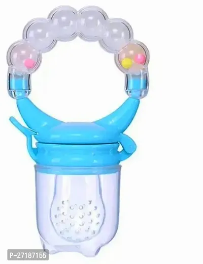 Swito Mart Baby Ring Style Food Feeder Nibbler Pacifier Silicone Supplies Nipple Feeder SKY BLUE-thumb0