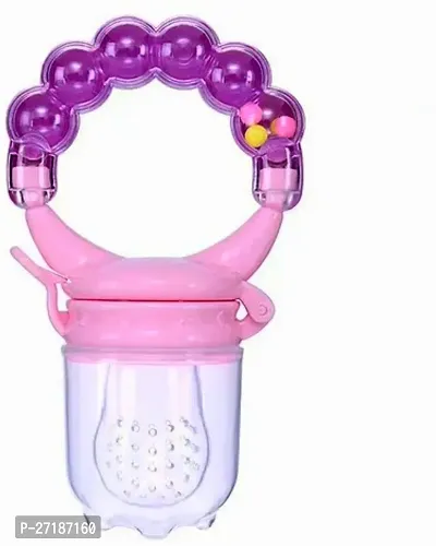 Swito Mart Baby Ring Style Food Feeder Nibbler Pacifier Silicone Supplies Nipple Feeder Purple-thumb0