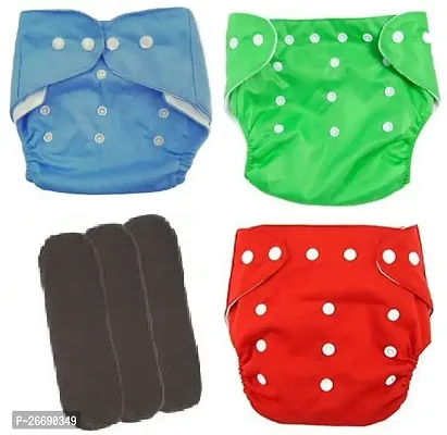 Reusable And Washable Diapers For Kids, Pack Of 3