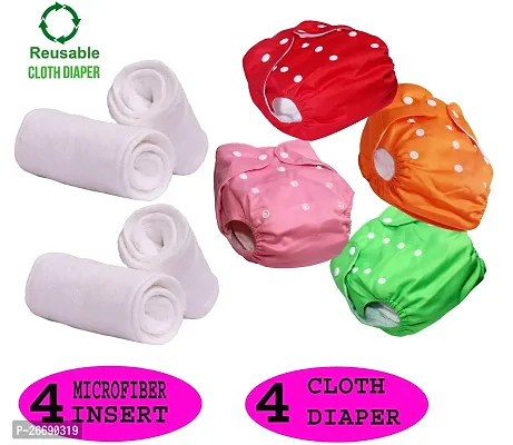 Reusable And Washable Diapers For Kids, Pack Of 8