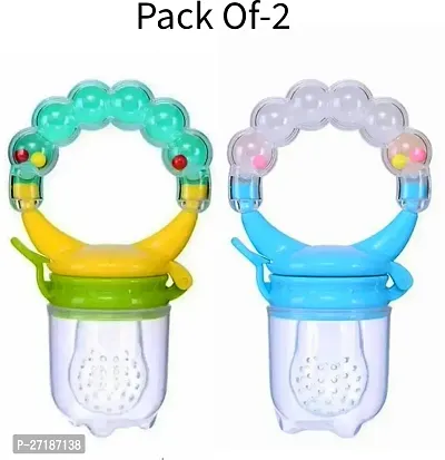 Swito Mart Baby Ring Style Food Feeder Nibbler Pacifier Silicone Supplies Nipple Soother Green Blue