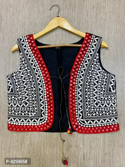 Gorgeous Cambric Cotton Embroidered Ethnic Jacket For Women-thumb0