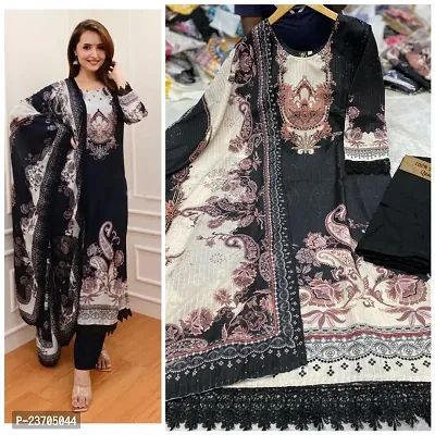 Pakistani Suit Muslin Sequin Embroidery and Lace Shifli Chikankari Kurti With And Dupatta Set