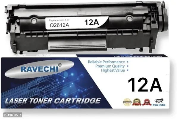 Ravechi 12A Q2612A compatible with 1020,M1005,1018,1010,1012,1015,1020 Black Ink Toner