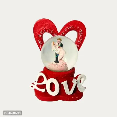 Love Couple Showpiece with Romantic Couple Statue Showpiece Gift for Valentine, Birthday (Red)-thumb0