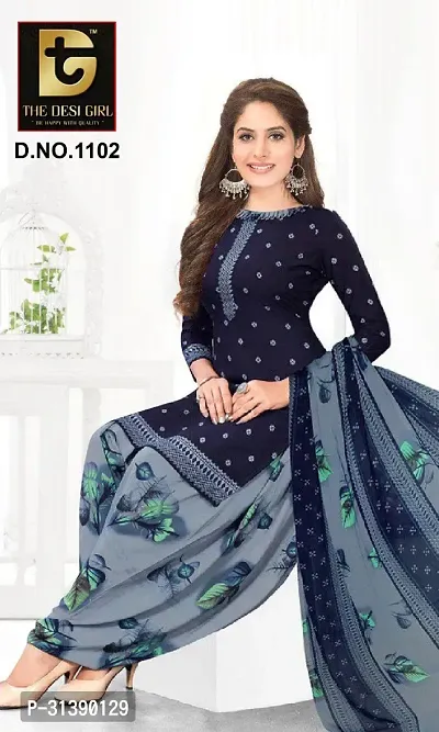 Stylish Synthetic Dress Material with Dupatta-thumb0