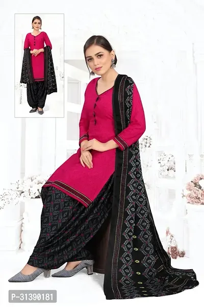 Stylish Synthetic Dress Material with Dupatta