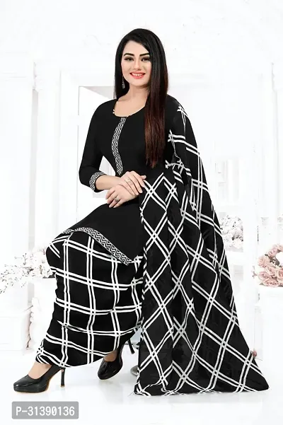 Stylish Synthetic Dress Material with Dupatta-thumb0