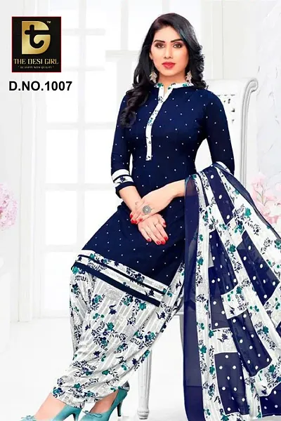 Casual Wear Women Dress Material And Salwar Suit Sets For Women Girl Printed-Type( Unstitched )