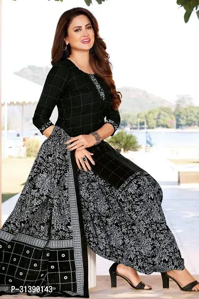 Stylish Synthetic Dress Material with Dupatta