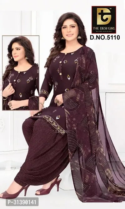 Stylish Synthetic Dress Material with Dupatta