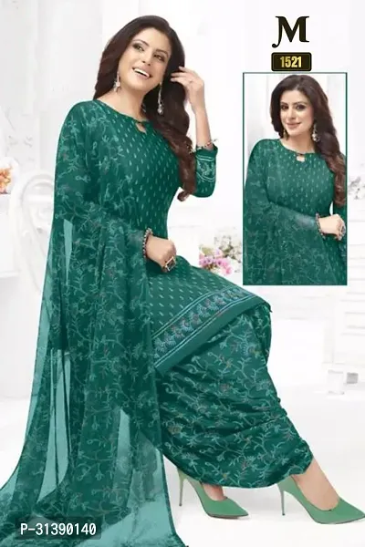 Stylish Synthetic Dress Material with Dupatta-thumb0