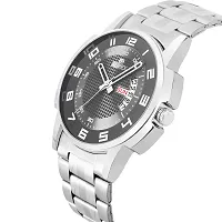 AUREX Analogue Men's Watch (Grey Dial Silver Colored Strap)-thumb1