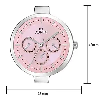 Aurex Analogue Pink Dial Round Shaped Stainless Steel Bracelet Women's Watch (Ax-Lr551-Pkc)-thumb3