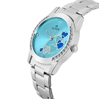 AUREX Analogue Women's Watch (Blue Dial Silver Colored Strap)-thumb1