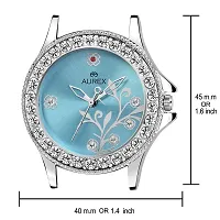 AUREX Analogue Women's Watch (Sky Blue Dial Silver Colored Strap)-thumb1