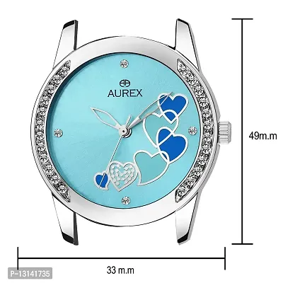 AUREX Analogue Women's Watch (Blue Dial Silver Colored Strap)-thumb3