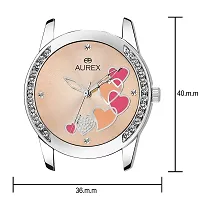 Aurex Analogue Rose Gold Dial Watch Water Resistant Silver Color Strap Wrist Watch for Women/Ladies/Girls (AX-LR533-RGC)-thumb2