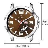 Aurex Analog Brown Dial Day and Date Functioning Men's and Boy's Watch (AX-GR123-BRBR)-thumb1