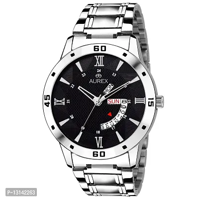 Aurex Analog Black Dial Day and Date Functioning Men's and Boy's Watch (AX-GR120-BKC)-thumb0