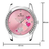 AUREX Analogue Women's Watch (Pink Dial Silver Colored Strap)-thumb2