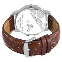 Aurex Analog Brown Dial Day and Date Functioning Men's and Boy's Watch (AX-GR123-BRBR)-thumb3