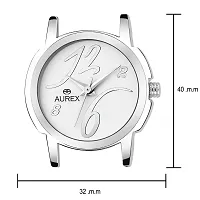 Aurex Analouge White Dial Watch Water Resistant Silver Color Strap Wrist Watch for Women/Ladies/Girls (AX-LR534-WHC)-thumb2