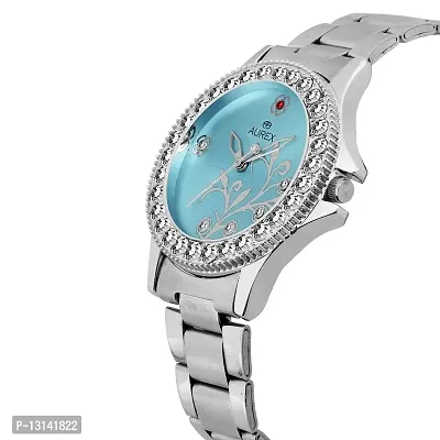 AUREX Analogue Women's Watch (Sky Blue Dial Silver Colored Strap)-thumb3